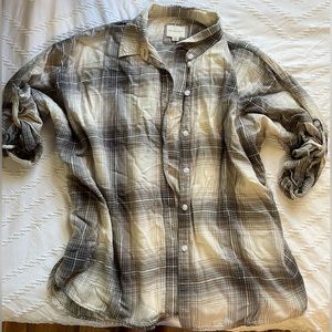 AMERICAN EAGLE OVERSIZED BUTTON
UP SHIRT